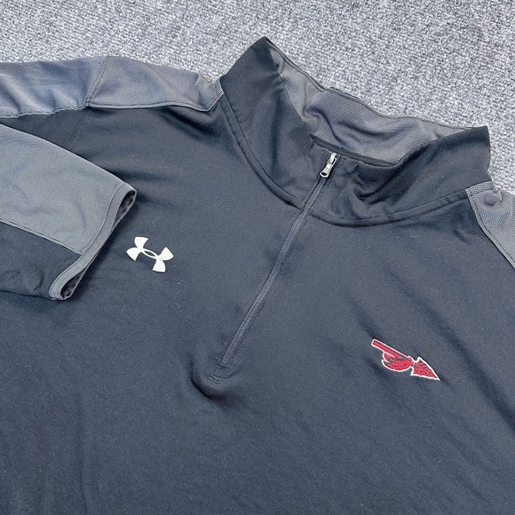 Under Armour Tech 2.0 Shirt HeatGear 1/4‎ Zip Loose Pullover Men's 4XL Black - Picture 1 of 11